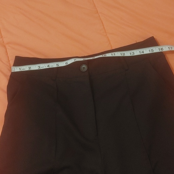 Shein Wide leg dress pants w belt loops and button up sz large 16" waist - Picture 8 of 13